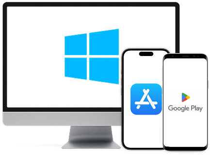 monitor, iphone and android device image