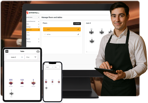 restaurant POS interface